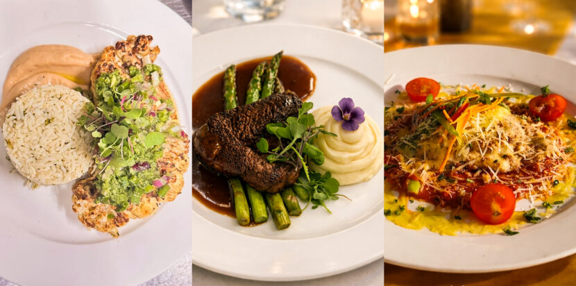 Caribbean fusion dishes at Felicity Rooftop Restaurant in Soufrière, St. Lucia, featuring grilled seafood, premium steak, and handcrafted pasta served at one of the best rooftop restaurants on the island.